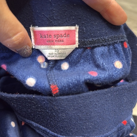 🇺🇸 Kate Spade pokadot fuzzy PJ pants size large - Picture 8 of 8